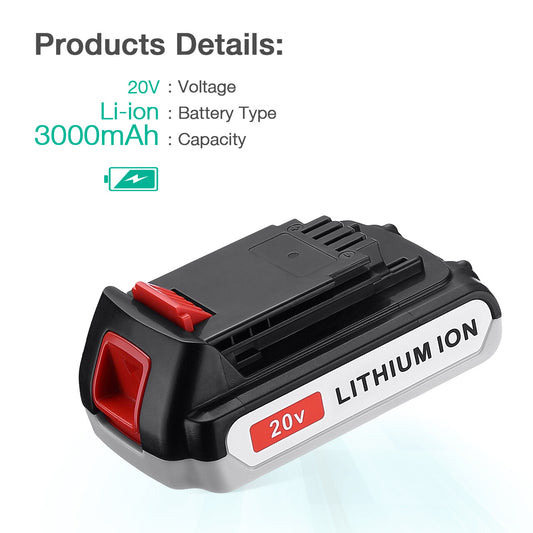 Dvisi Lithium Li-ion Battery Charger For Black Decker/Porter Cable