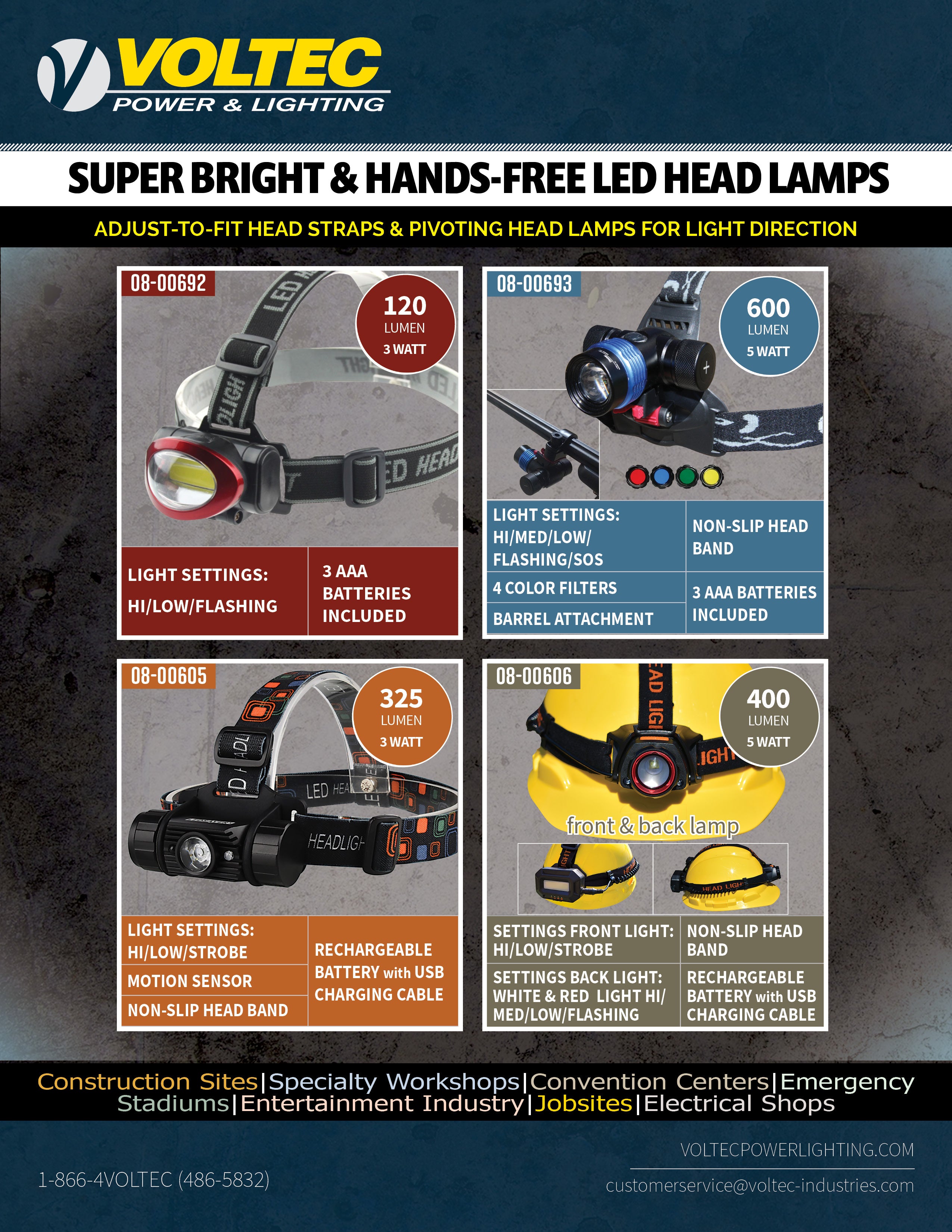 Head Lamp Product Flyer
