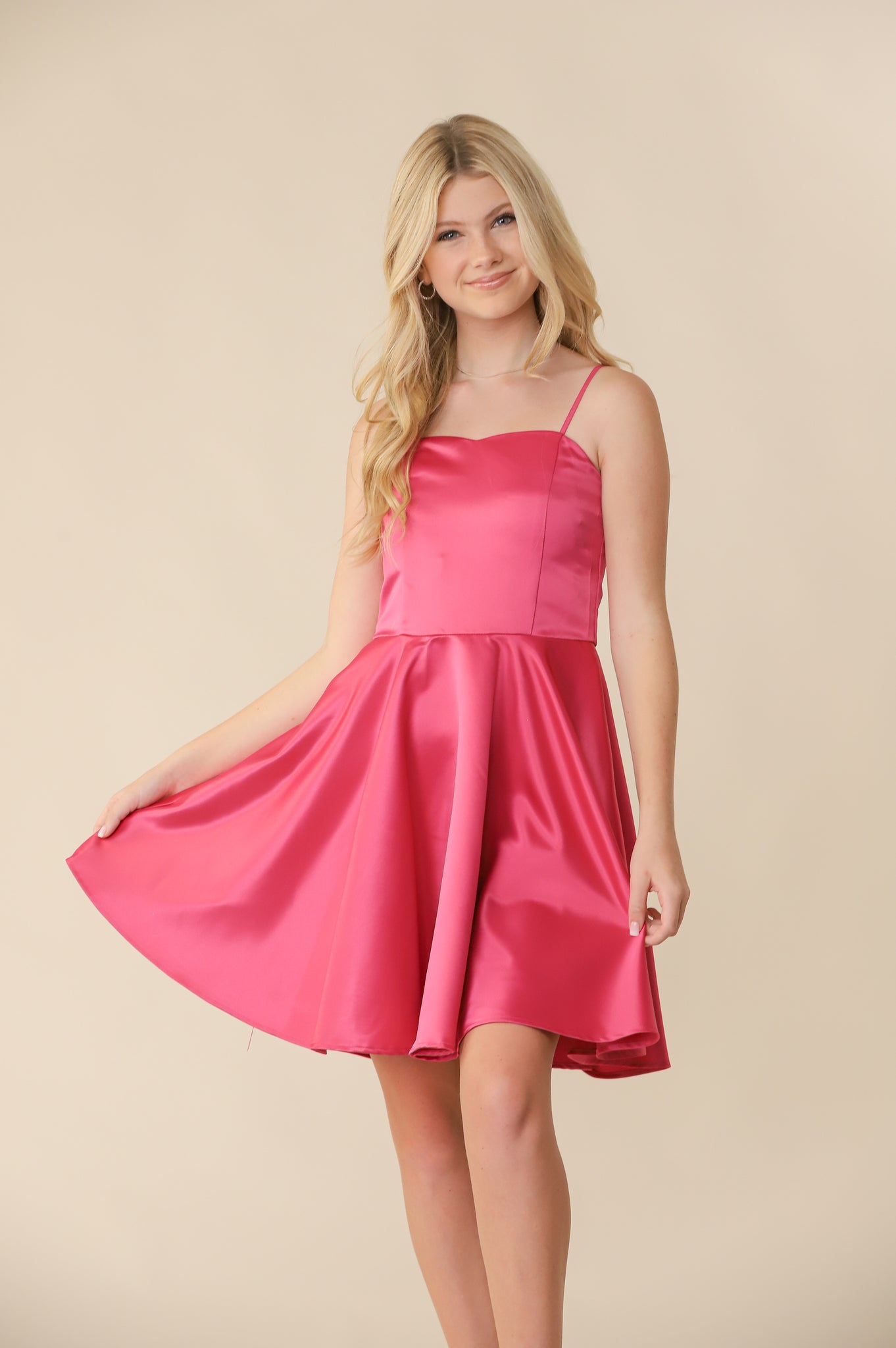 Fit and Flare Satin and Tulle Dress – Udtfashion