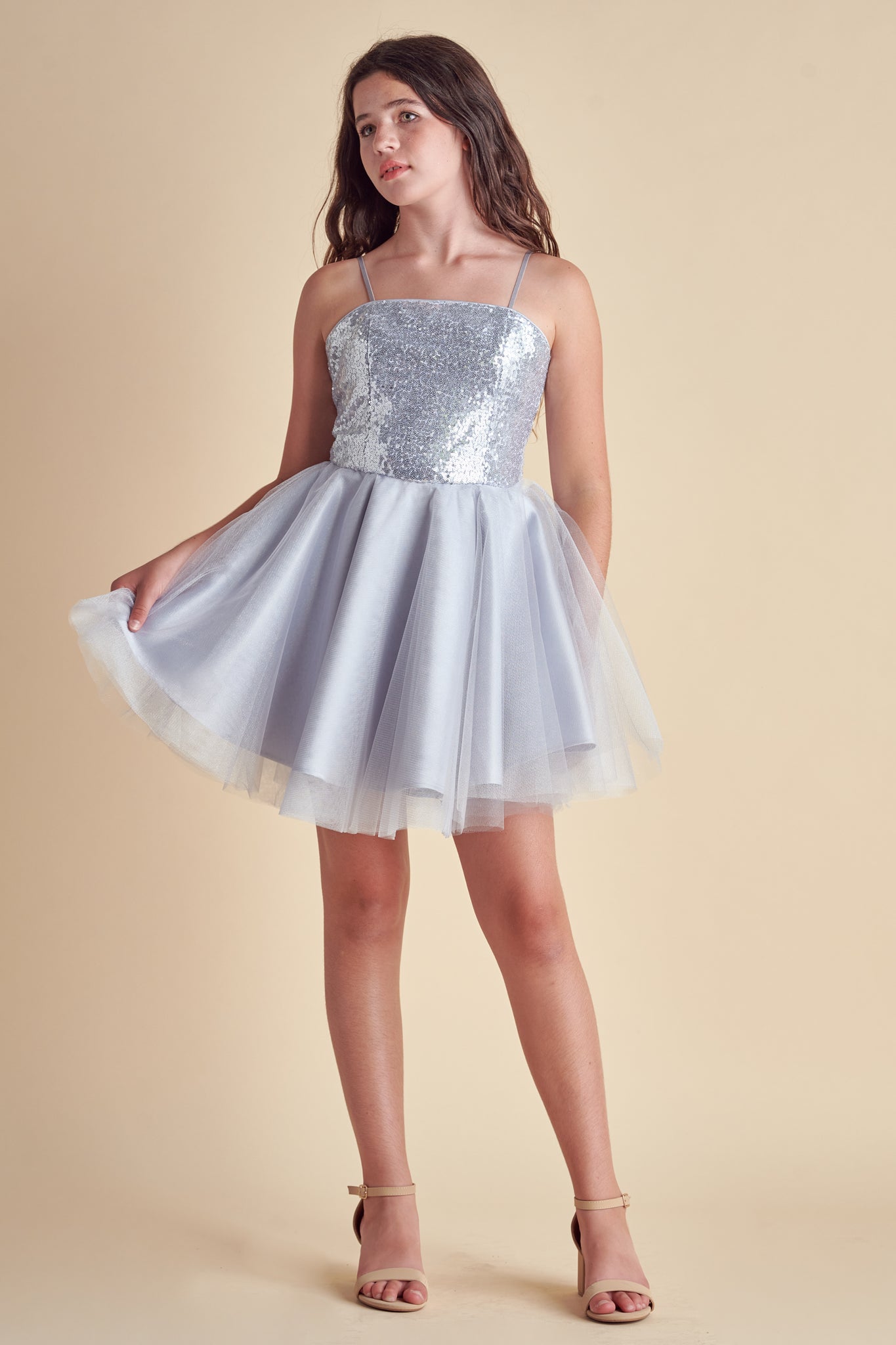 Fit and Flare Lilac Satin Party Dress – Udtfashion