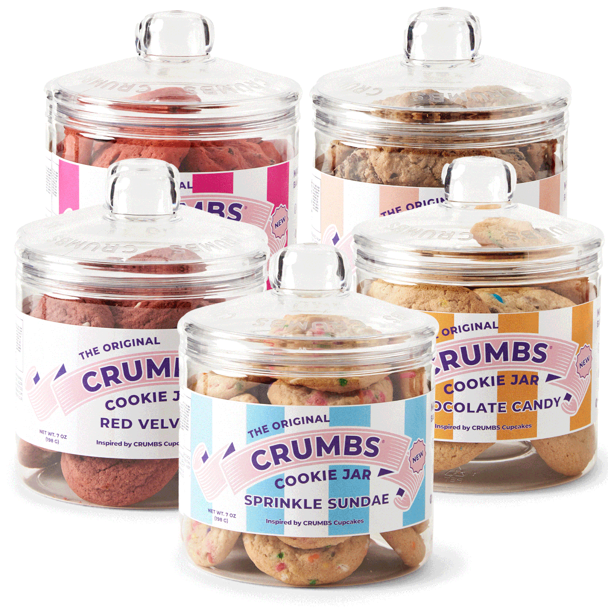 Cotton Candy Cookie Jar 5-Pack – Original Crumbs