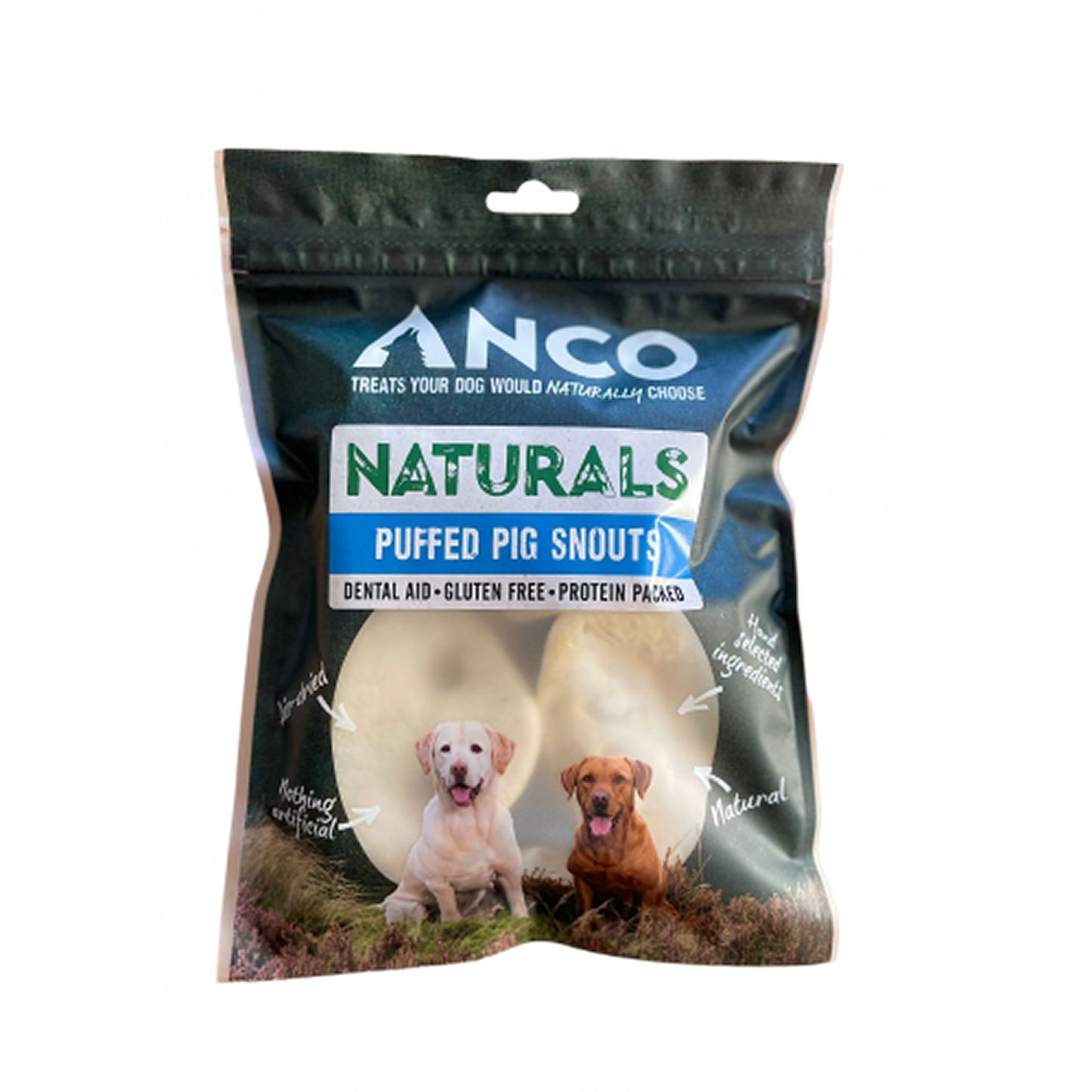 Anco Naturals Puffed Pig Snouts – A&G Pet Co