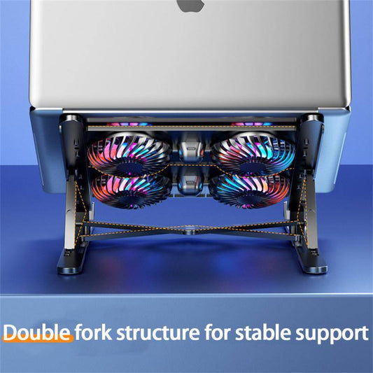 Support pour ordinateur portable réglable avec base rotative à 360 degrés,  support ergonomique pour ordinateur portable AIMTYD pour le travail  collaboratif, double arbre rotatif entièrement pliable pour un rangement  facile, convient à