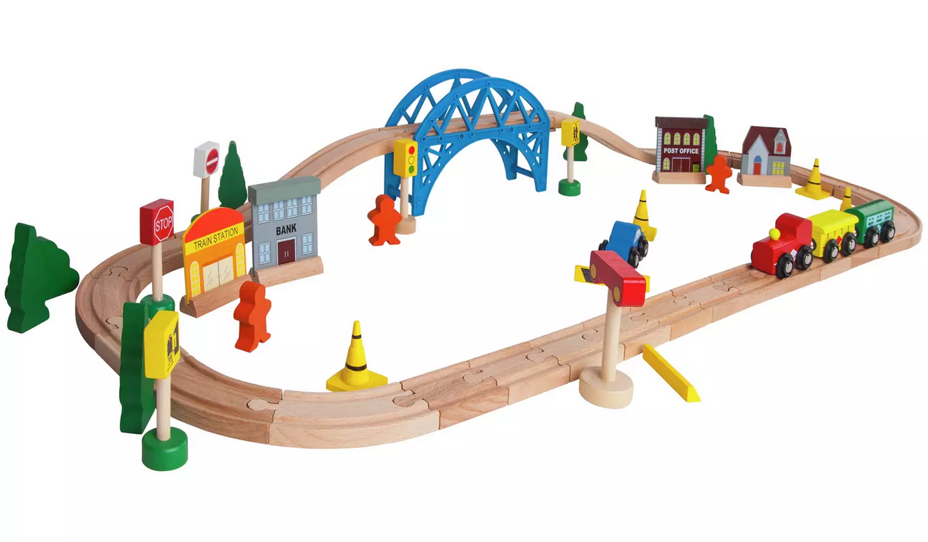 chad valley wooden train track