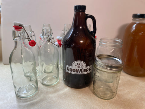 Essentially Loved Quilts home brewing kombucha blog post bottle options for 2nd ferment