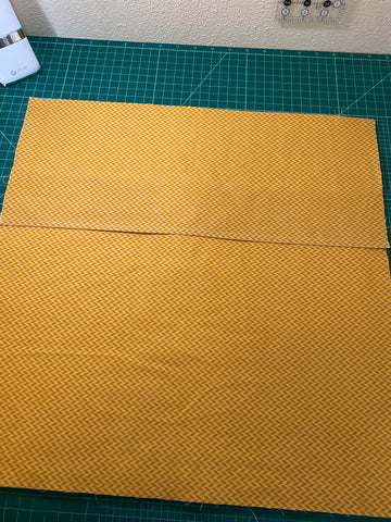 Pillow cover backing pieces laid out