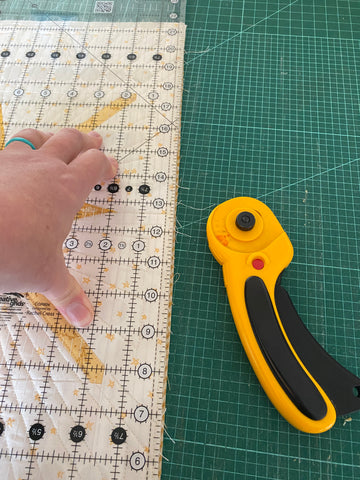 Essentially Loved Quilts Basic Quilting Tools Ruler and rotary cutter