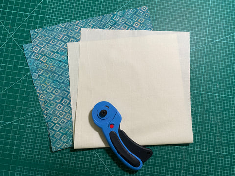 Essentially Loved Quilts Neck Wrap Hot Pack Tutorial insert and cover fabrics cut
