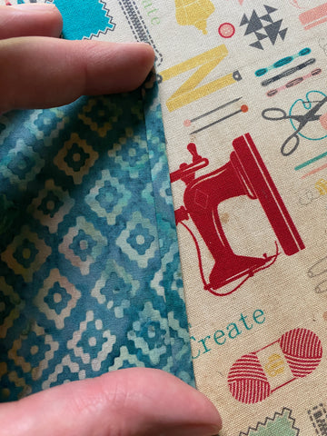 Essentially Loved Quilts Neck Wrap Hot Pack Tutorial pressing the top edge of the cover