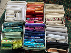 Essentially Loved Quilts rainbow fabric stash