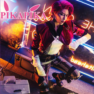 PikaPika 5 Stars League of Legends Game Vi Cosplay Costume LOL