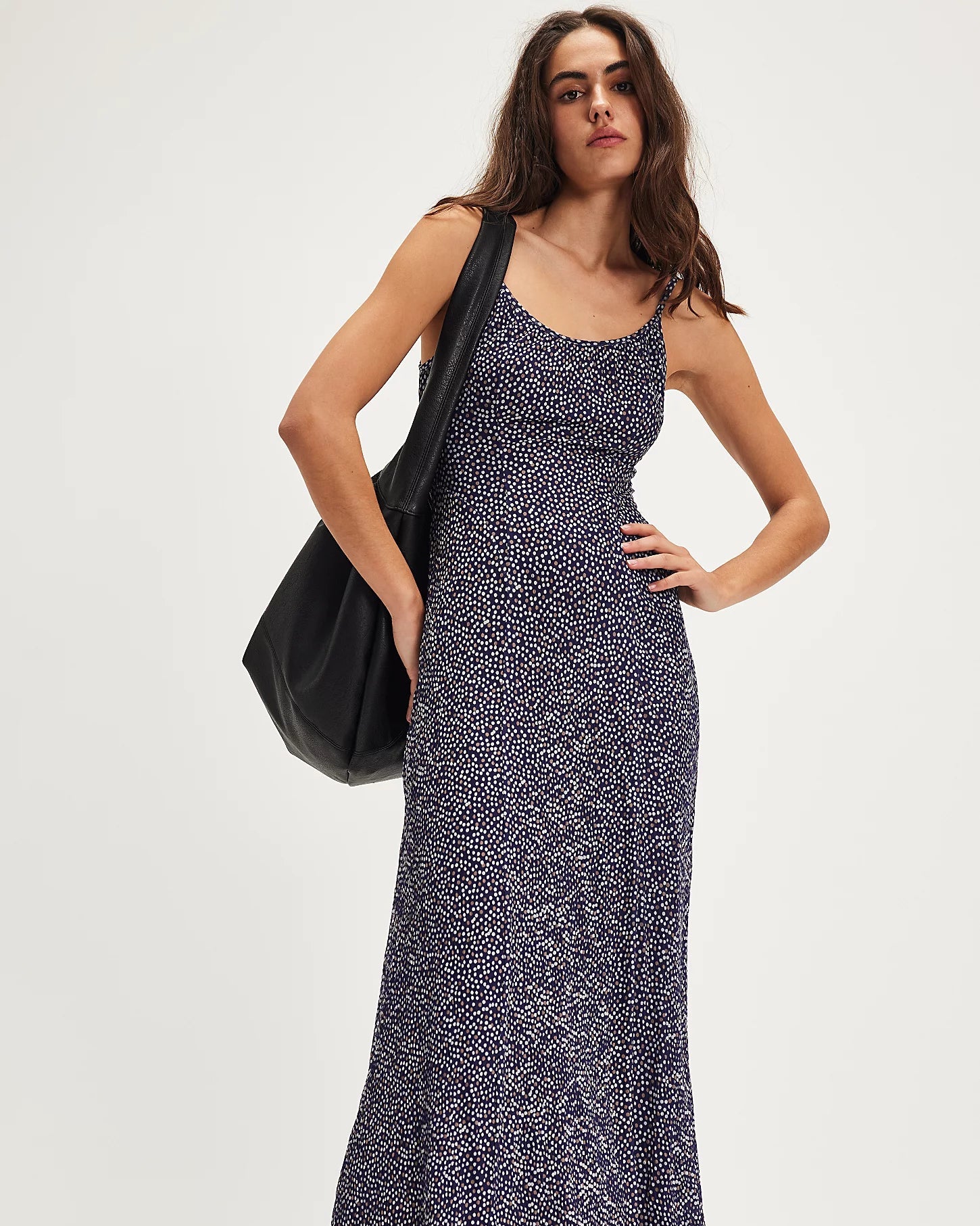 Zoey Printed Maxi Dress-Navy Combo