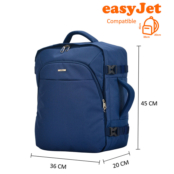 Mochila viaje BONTOUR tamaño EasyJet 45x36x20cm, azul — BONTOUR Shop