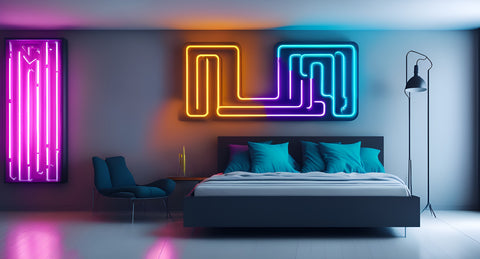 Interior design idea neon sign