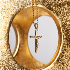 gold cross necklace