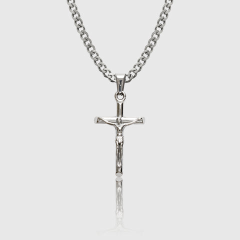 silver cross necklace