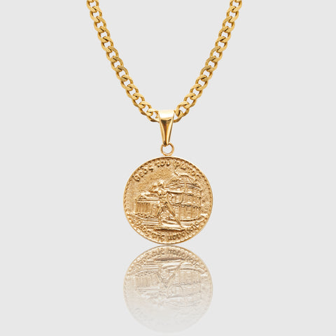 Gold Greek Gold Pendant Necklace Apollo Untold Men's Jewellery