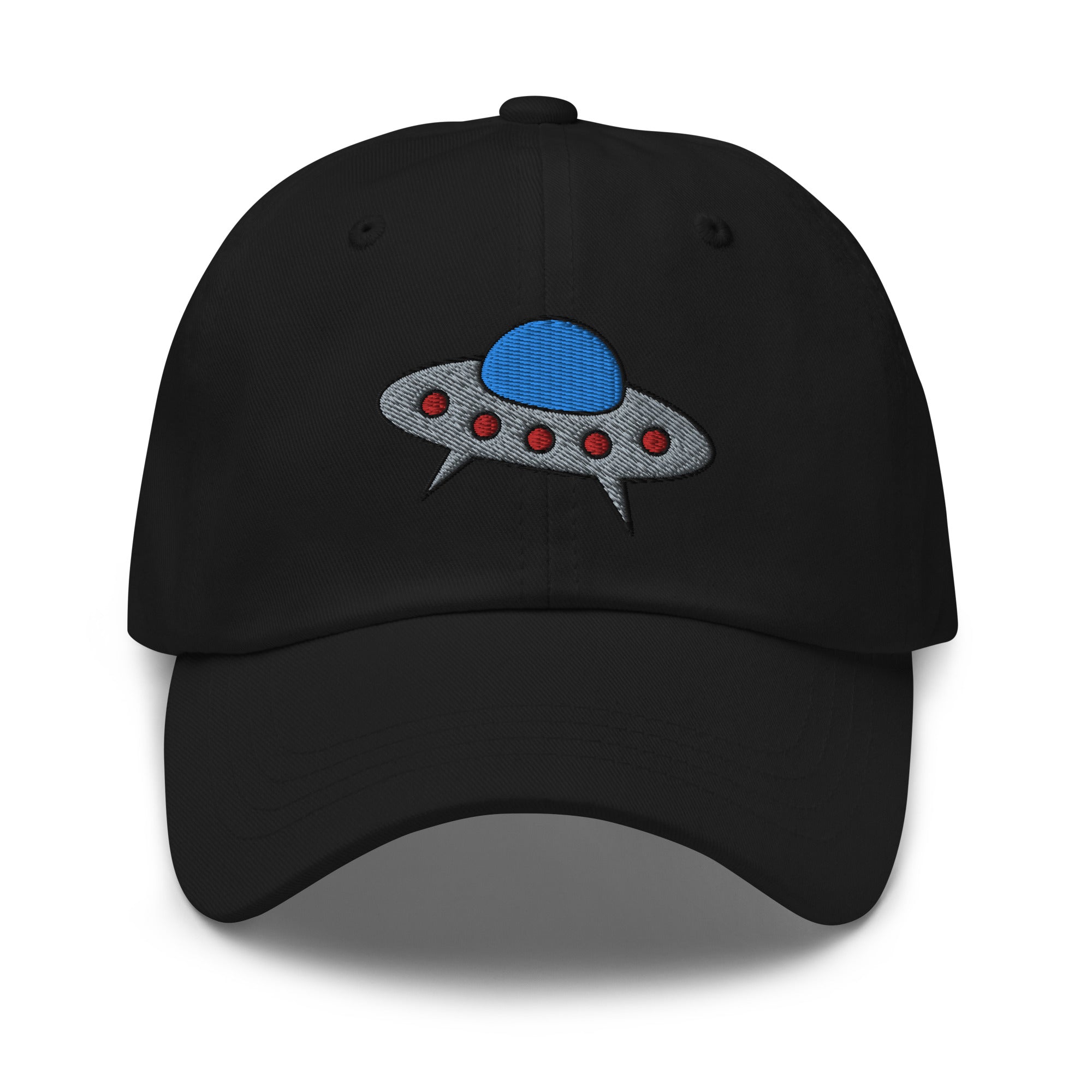 Space Alien Ship UFO Flying Saucer Embroidered Baseball Cap Dad hat