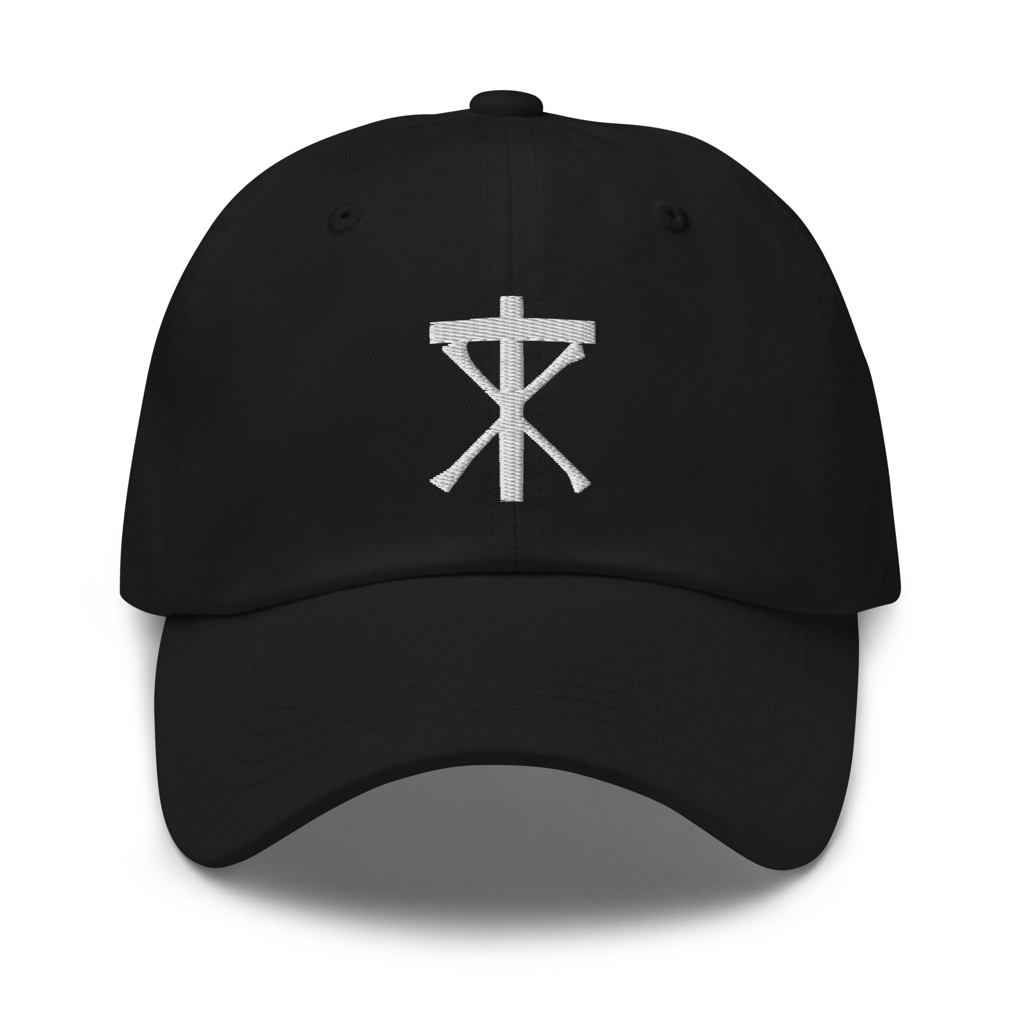 Anti Christian Bone Cross Embroidered Baseball Cap Dad hat Atheist Symbol