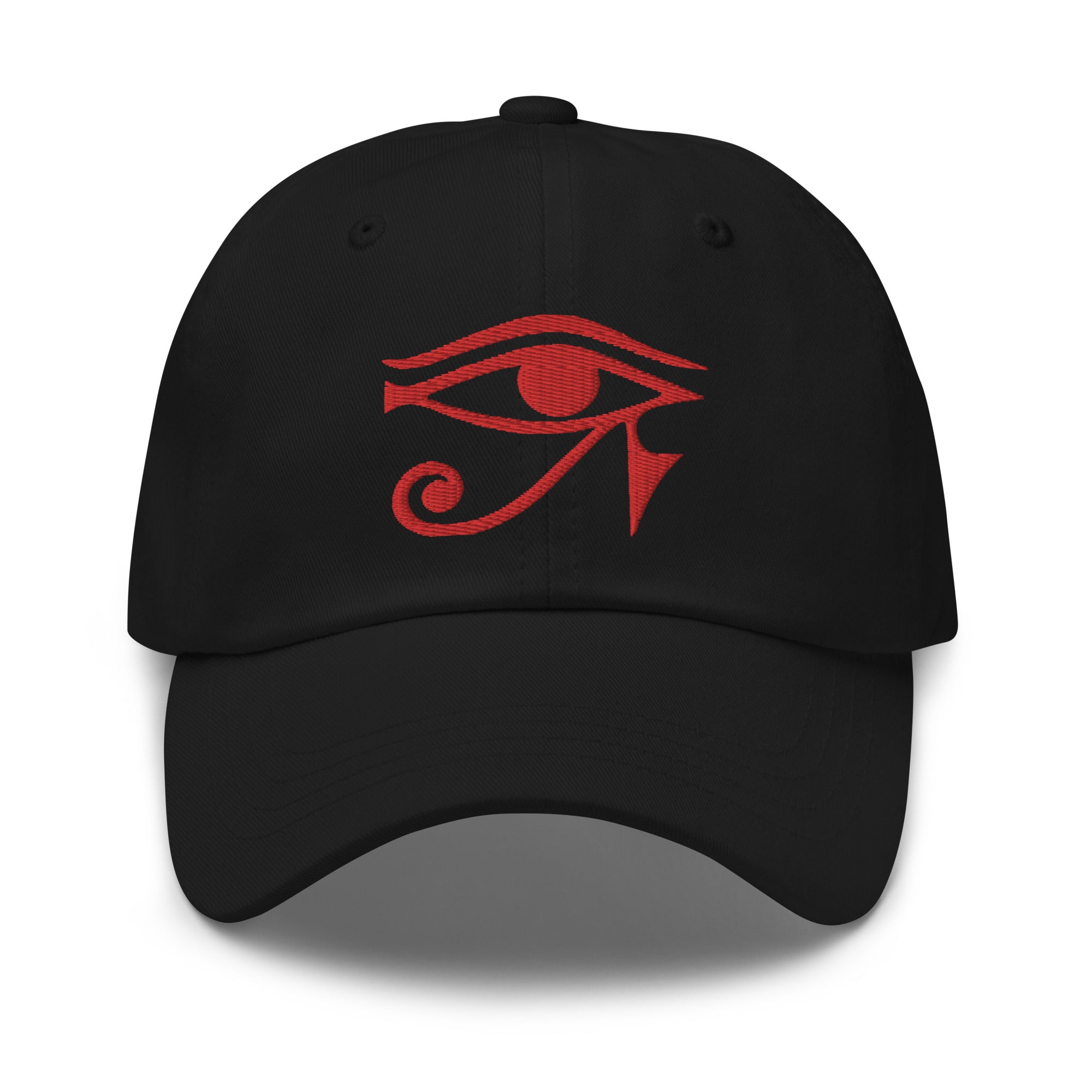 Eye of Ra Egyptian Goddess Embroidered Baseball Cap Red Thread Dad hat