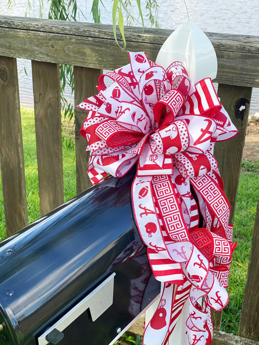 Sports Collection - Sports Bow, Sports, Baseball Bow, Red and White Bo –  The Original Bow Movement