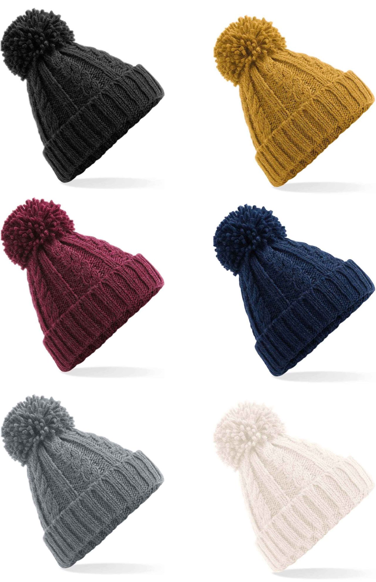 Melange Pom Pom Hat