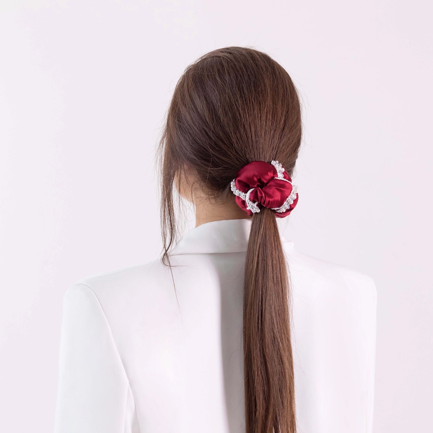 Silk Scrunchie, Trendy Scrunchie with Crystal, Designer Hair Scrunchie –  MALKIELE