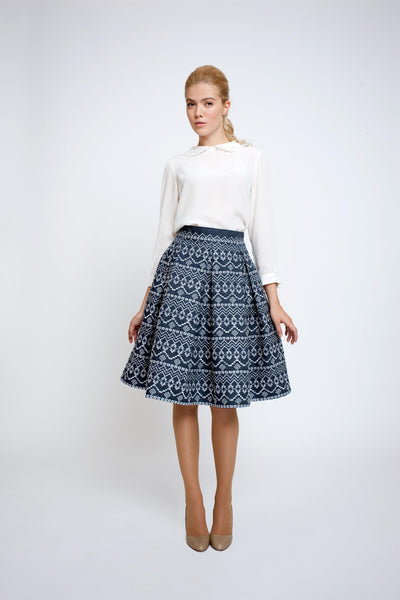 Embroidered flared skirt – RUMOUR LONDON