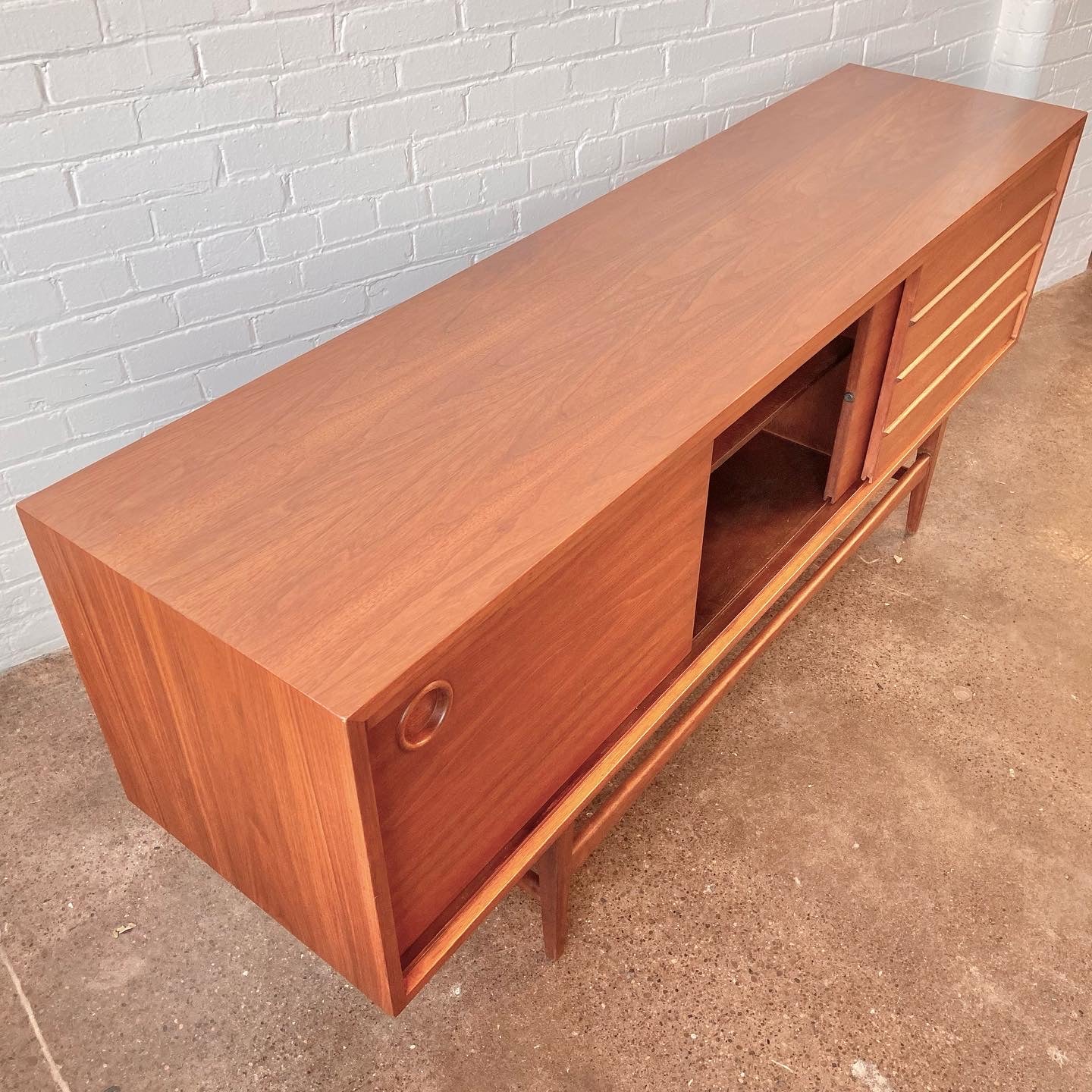 teak office credenza