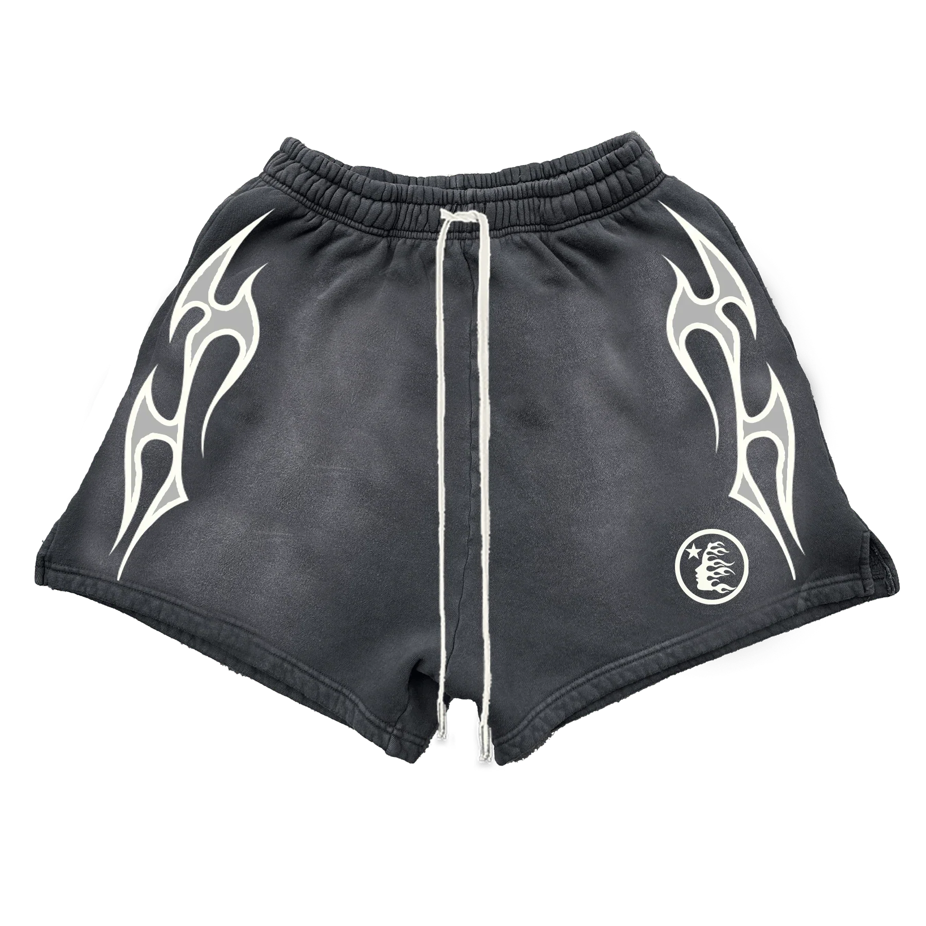 Hellstar Capsule 10 Flame Shorts Washed Grey