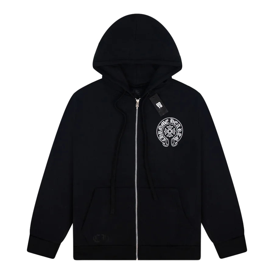 Chrome Hearts Miami Exclusive Zip Up Hoodie Black – HYP