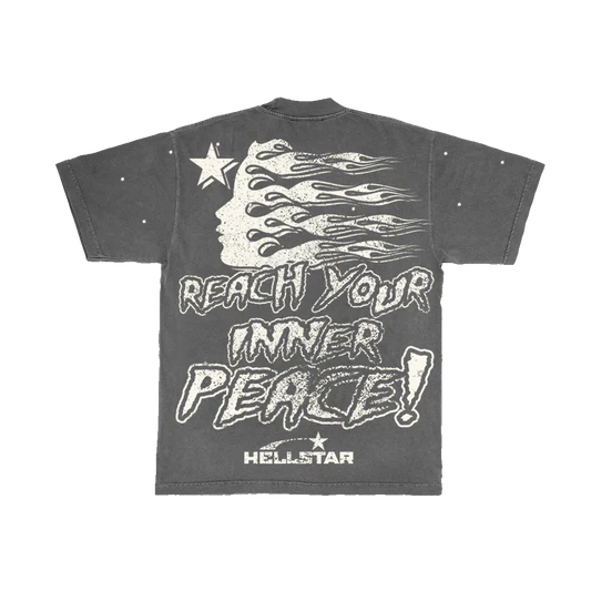 Hellstar Studios Yoga Short Sleeve Tee Shirt Cream