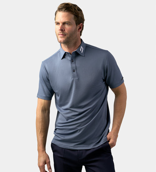 Men\'s Honeycomb Polo Shirt in Blue | Geometric Design | Druids