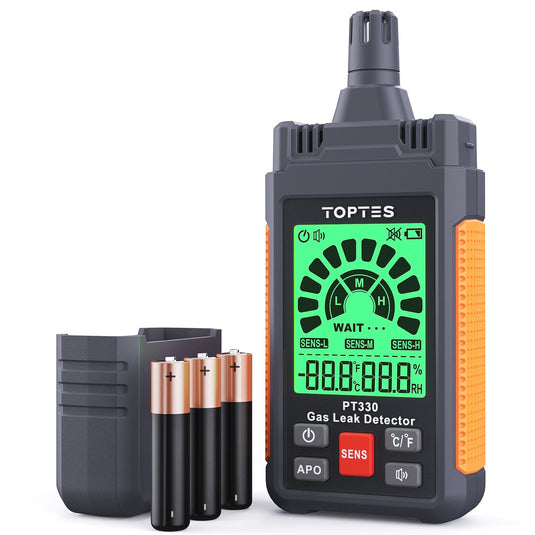 TopTes PT520A Gas Leak Detector Powered by Alkaline Batteries