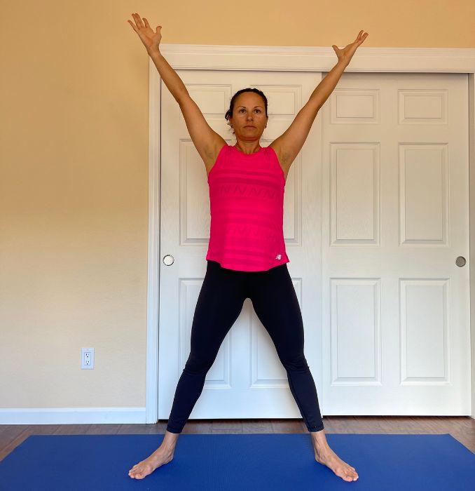 5-Pointed Star Pose to Side Lunge (Skandasana)1- Yoga Hip Flexibility