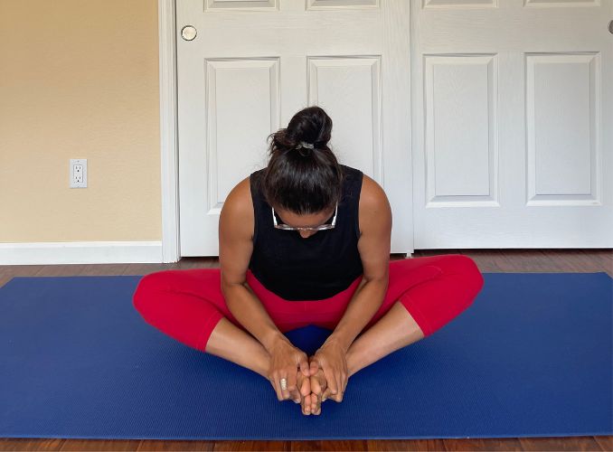 Butterfly Pose with Forward Fold 2 Full Body Stretch Yoga