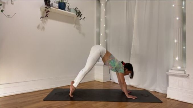 Downward-Facing Dog with Toe Raises