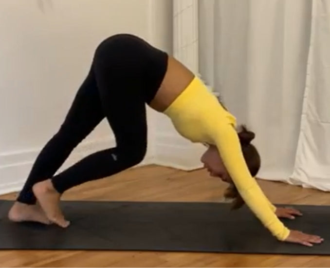 Downward Dog with Hamstring Stretch