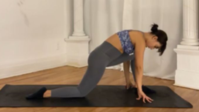 Lizard Pose to Half Splits