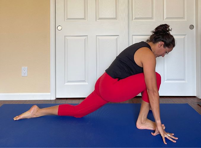 Lizard Pose with Twist 1 Full Body Stretch Yoga