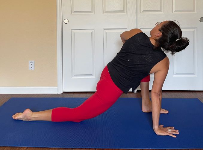 Lizard Pose with Twist 3 Full Body Stretch Yoga