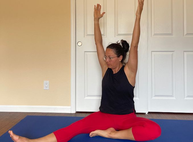 One-Legged Half Forward Fold Full Body Stretch Yoga