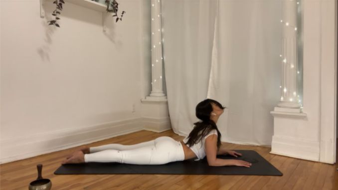 Sphynx Pose with Neck Circles 2 Yoga for Muscle Recovery
