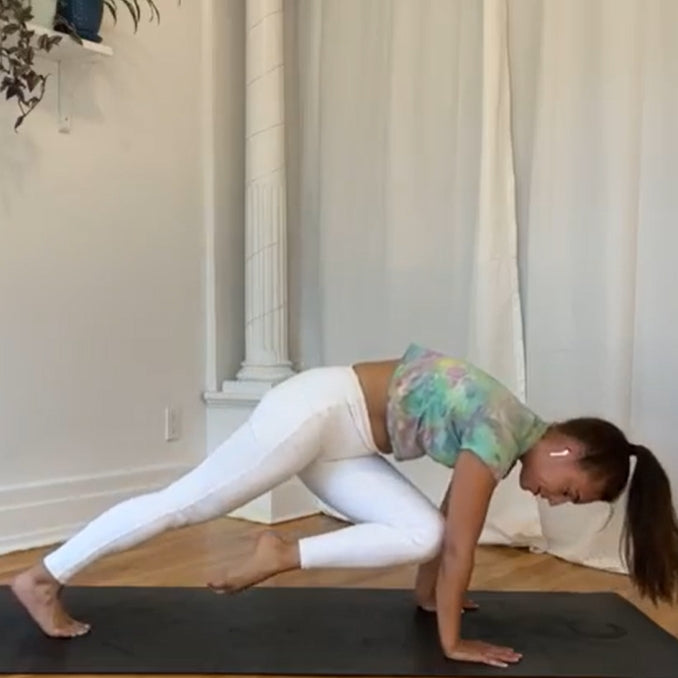 Three- Legged Downward Facing Dog with Knee Drives