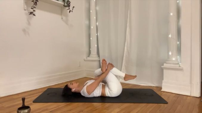 Variation 1: Supported Pigeon Pose