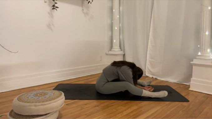 Variation 1: Wide-Legged Forward Fold Restorative Yoga Poses