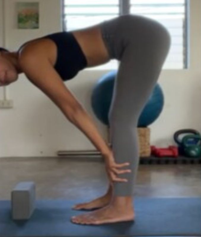 forward fold variation 2 - Yoga for Lower Back