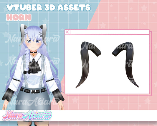 3D Vtuber Assets Goat Horn V2 Vroid Commission, 3D assets ready to use –  VtuberGraphic