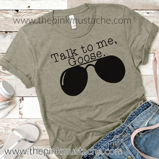 Men's Top Gun Talk to Me Goose Quote T-Shirt - Athletic Heather - 2X Large