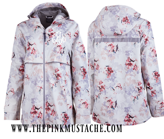 Charles Rivers Monogram Rain Jacket With Printed Lining 